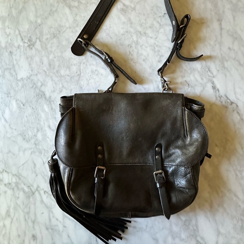 Frye Dark Brown Leather Shoulder Bag